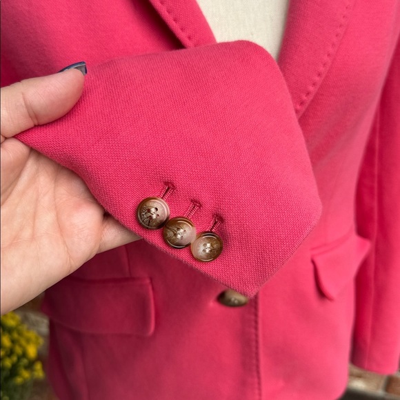 Talbots Aberdeen Coral Pink Lined 2 Button Jacket Blazer Women's Size 6 - Picture 4 of 8